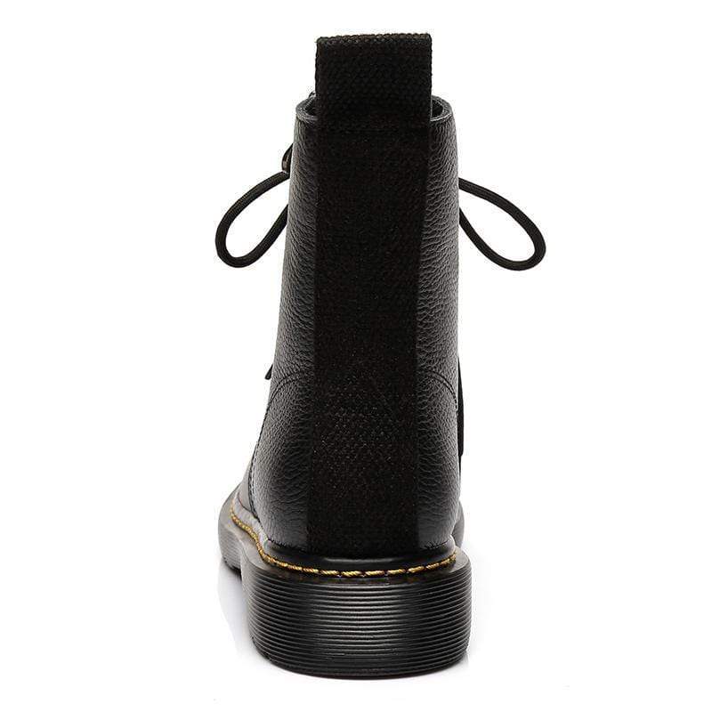 Ellen Black Leather Women Boots - Image 4