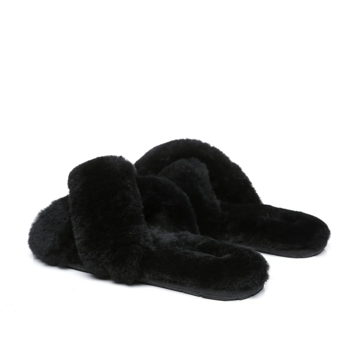Premium Cross Fluff UGG Slides - Image 10