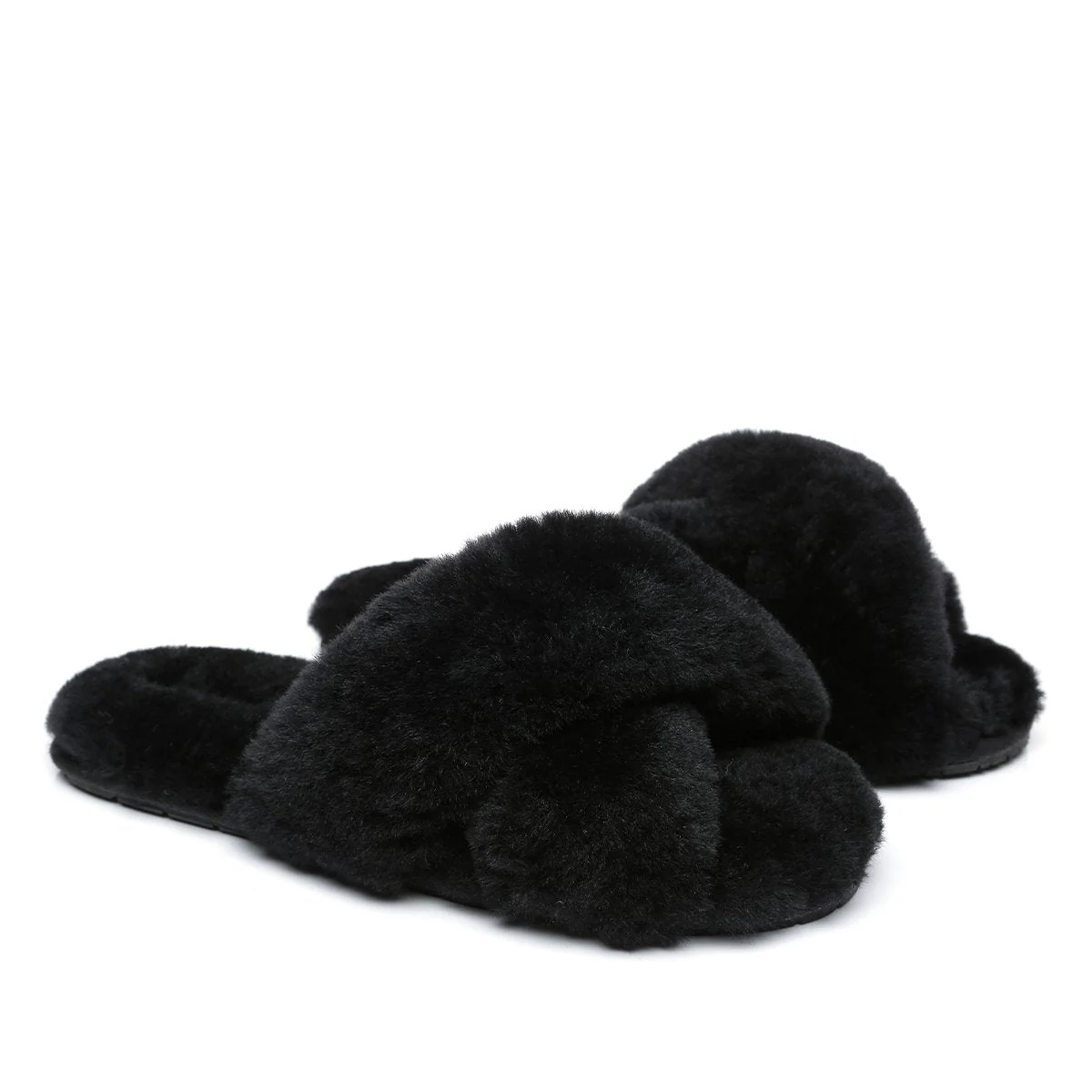Premium Cross Fluff UGG Slides - Image 12