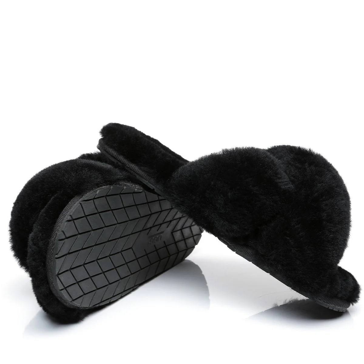 Premium Cross Fluff UGG Slides - Image 13