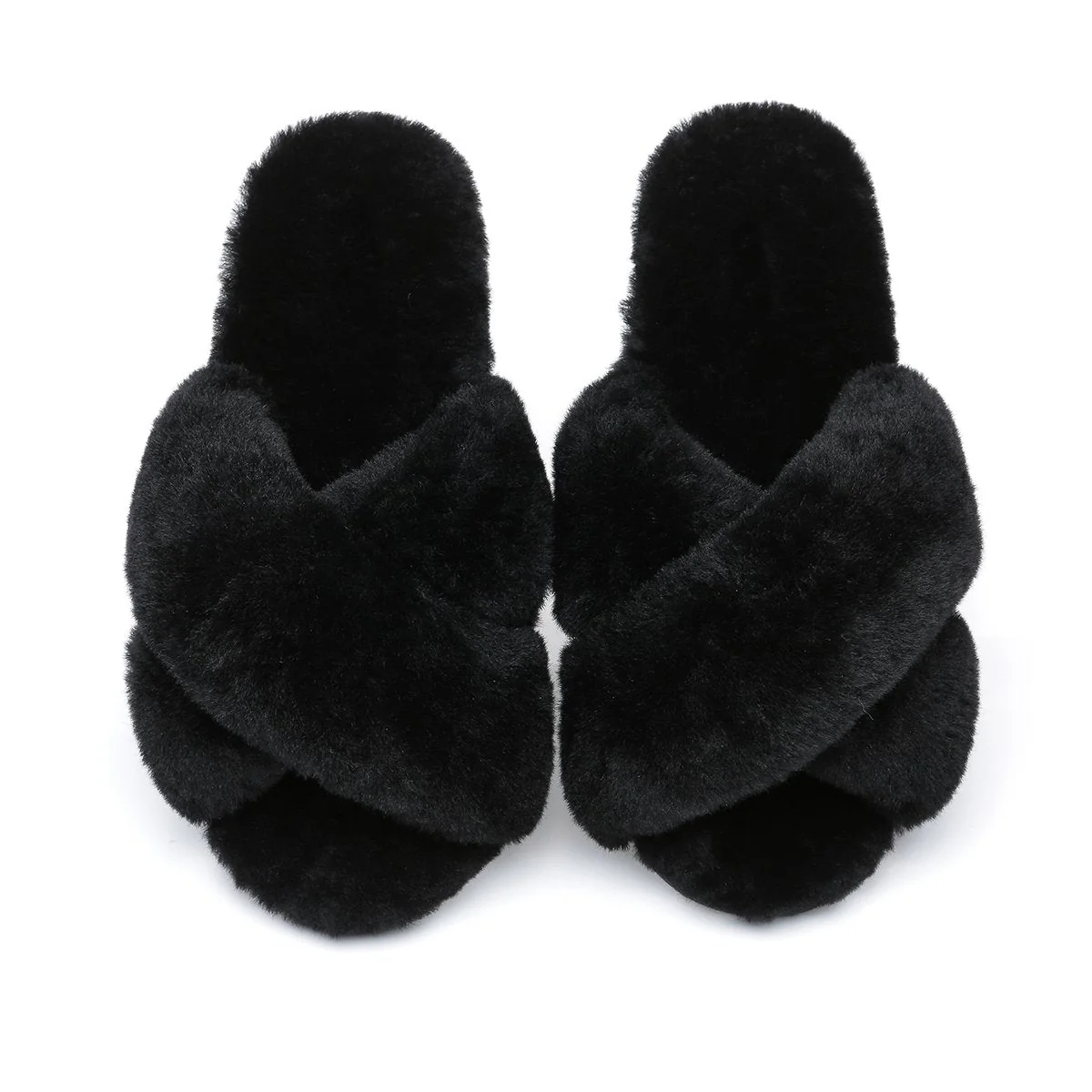 Premium Cross Fluff UGG Slides - Image 14