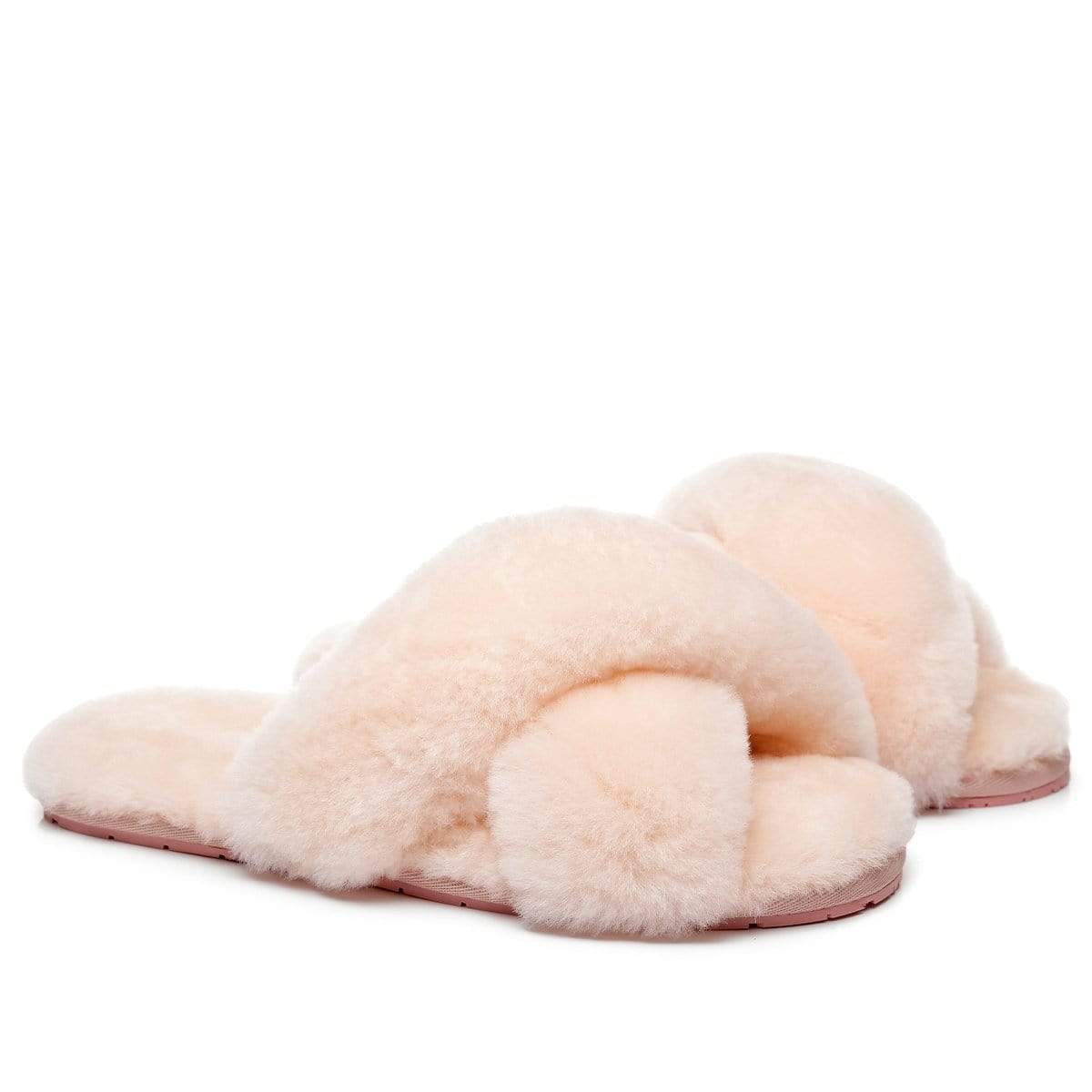 Premium Cross Fluff UGG Slides - Image 17