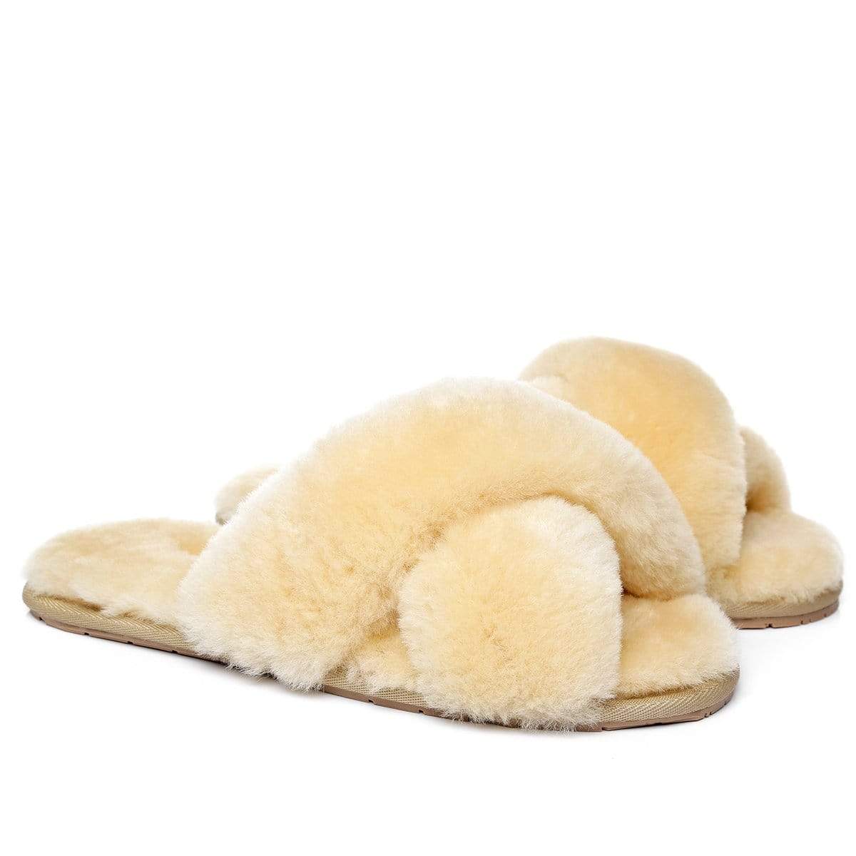 Premium Cross Fluff UGG Slides - Image 23