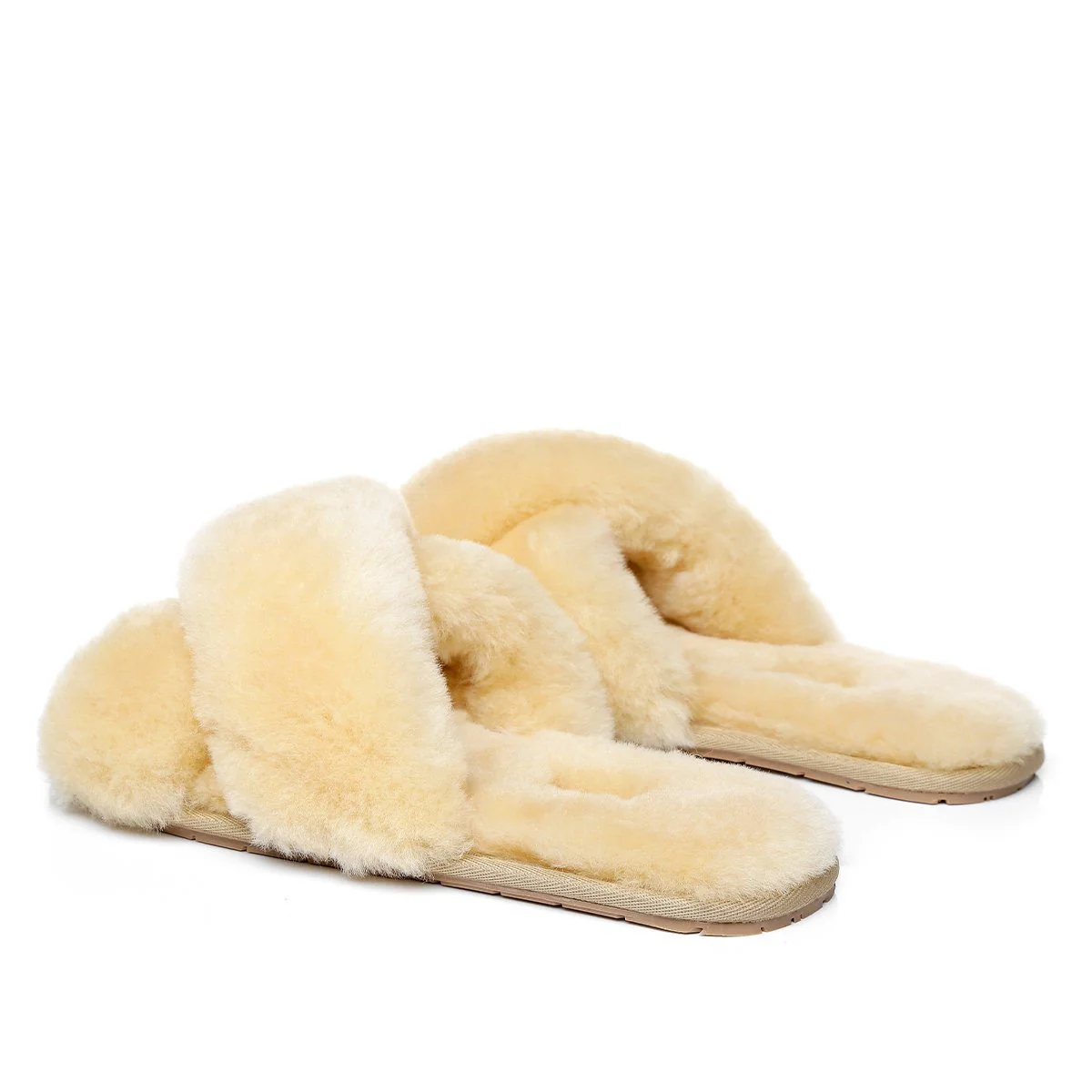 Premium Cross Fluff UGG Slides - Image 26