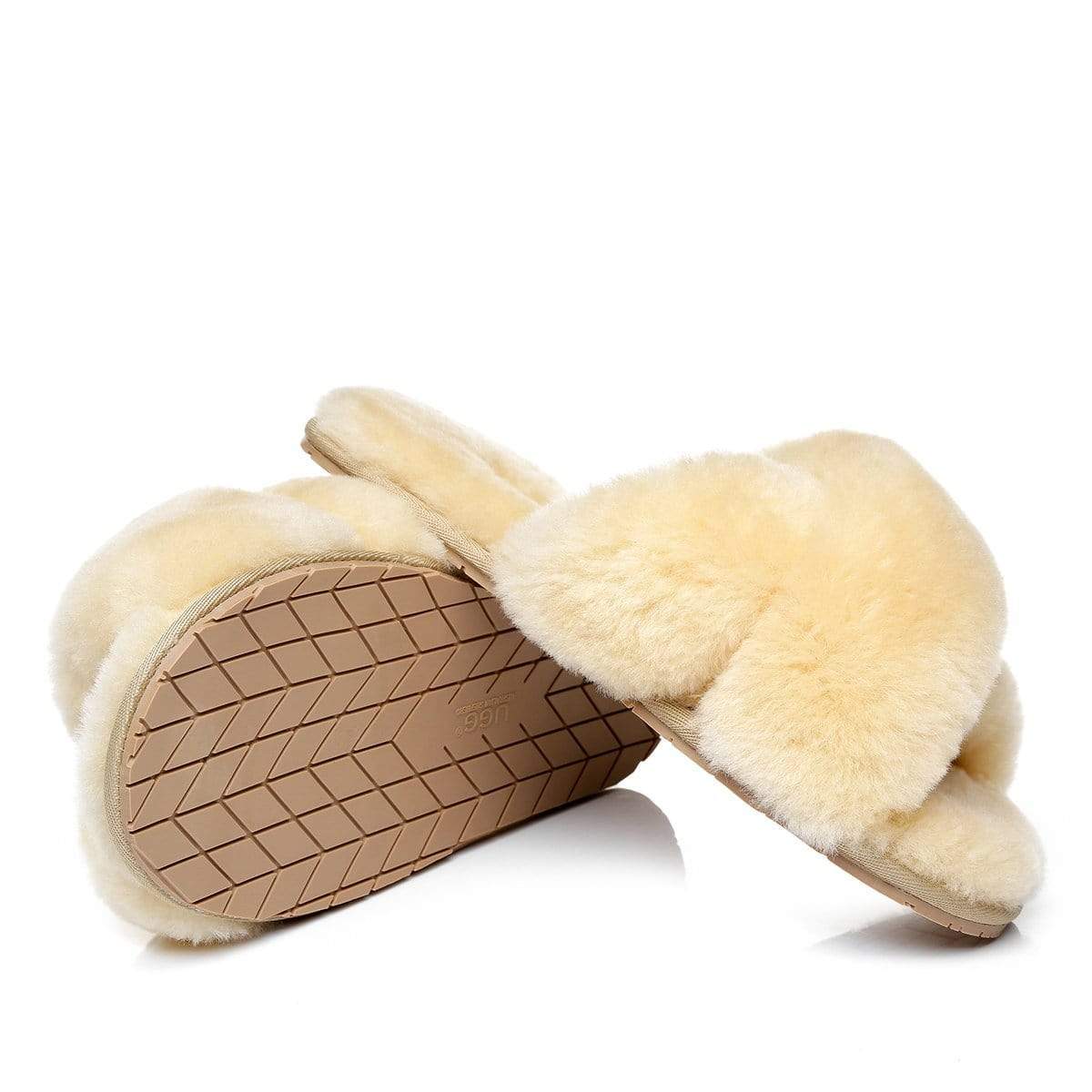 Premium Cross Fluff UGG Slides - Image 28