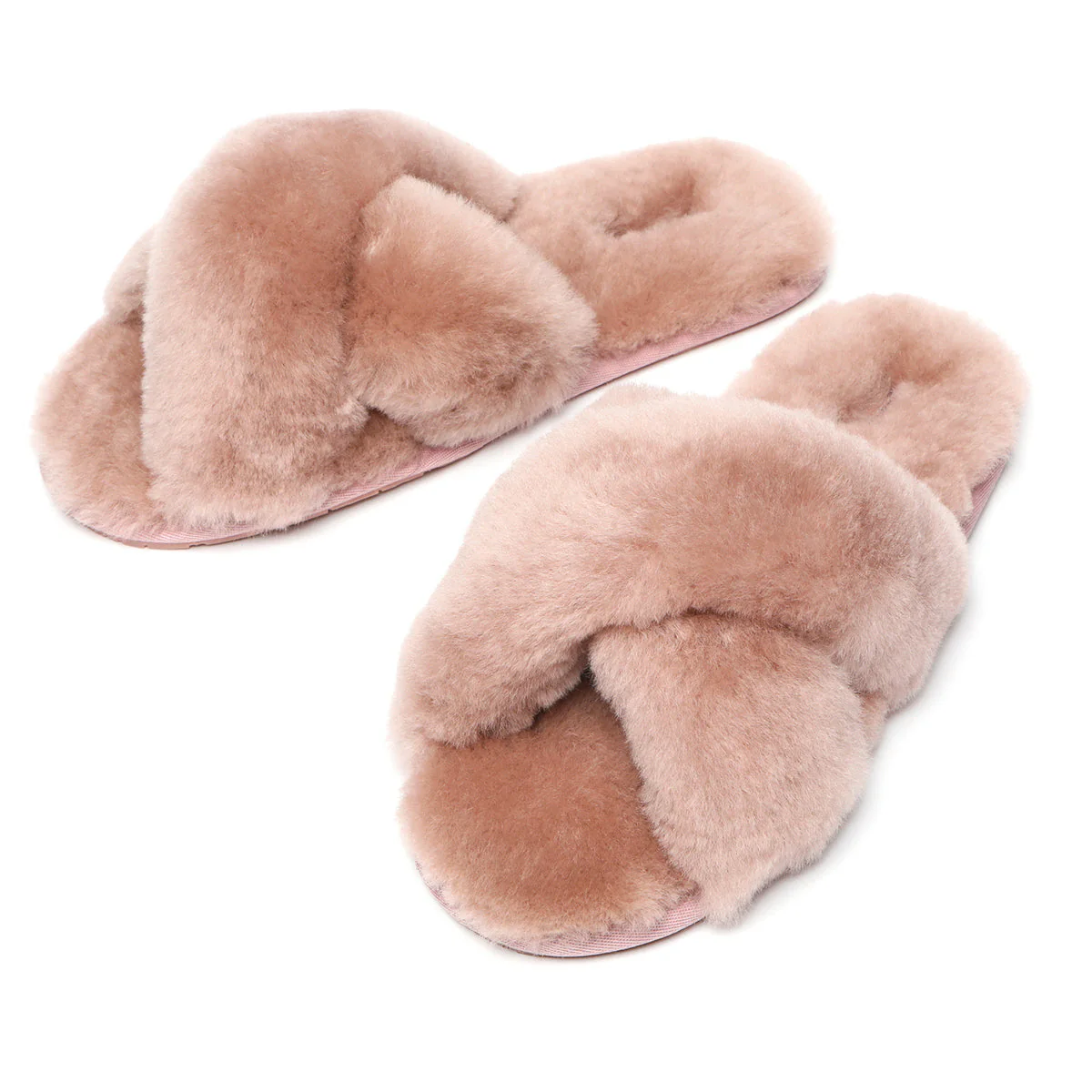 Premium Cross Fluff UGG Slides - Image 37