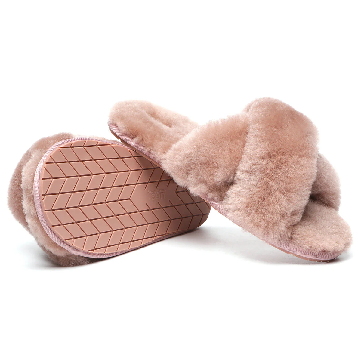 Premium Cross Fluff UGG Slides - Image 38
