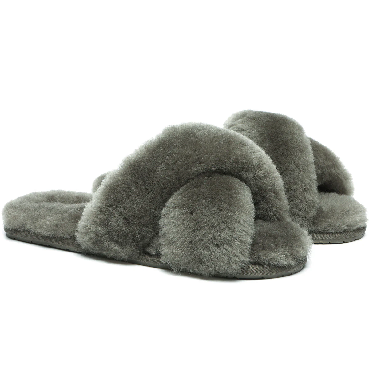 Premium Cross Fluff UGG Slides - Image 46