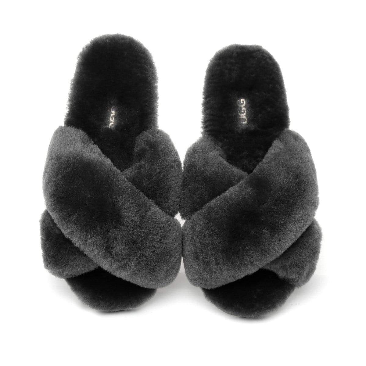 Premium Cross Fluff UGG Slides - Image 7