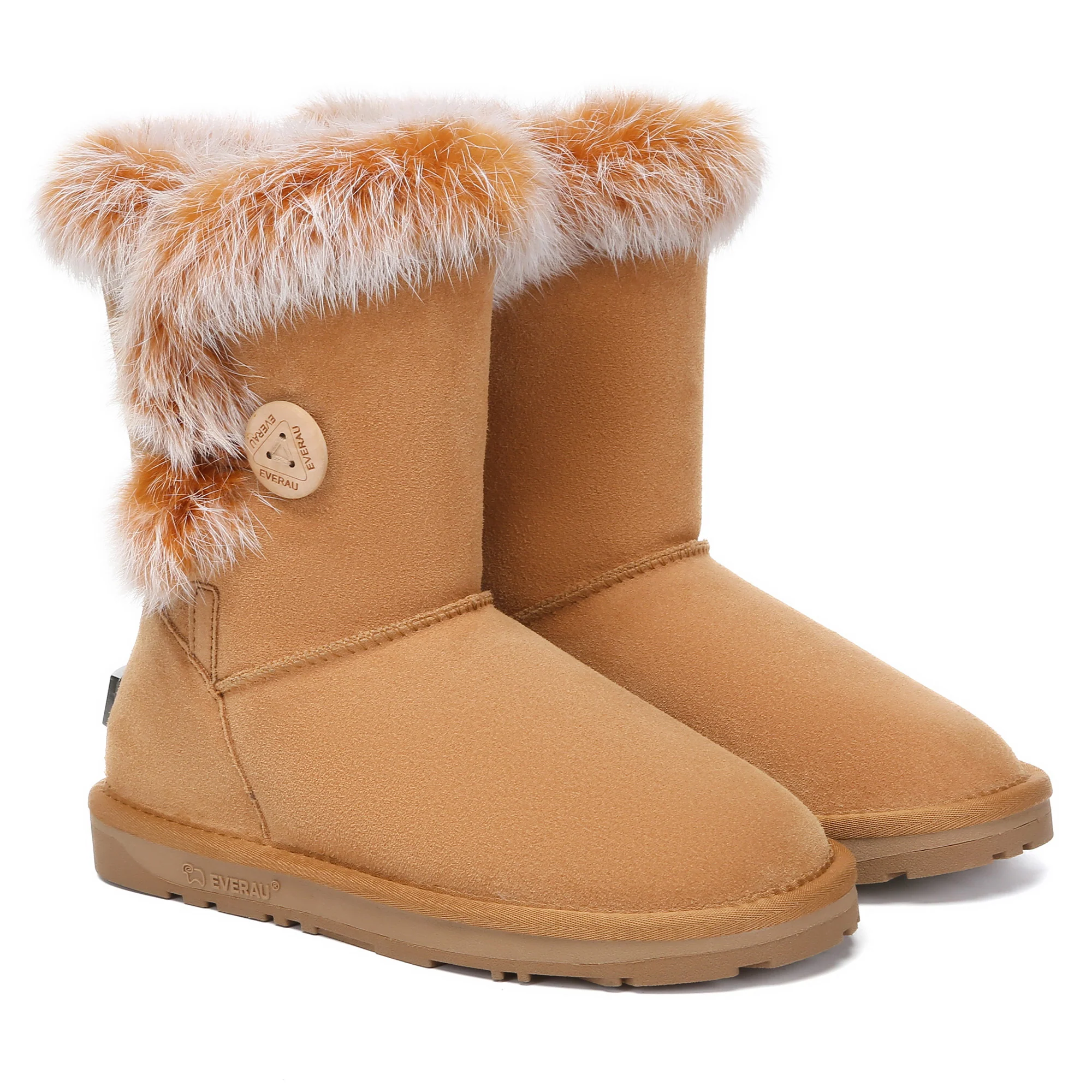 Premium Foxy Button Fur UGG Boots - Image 4