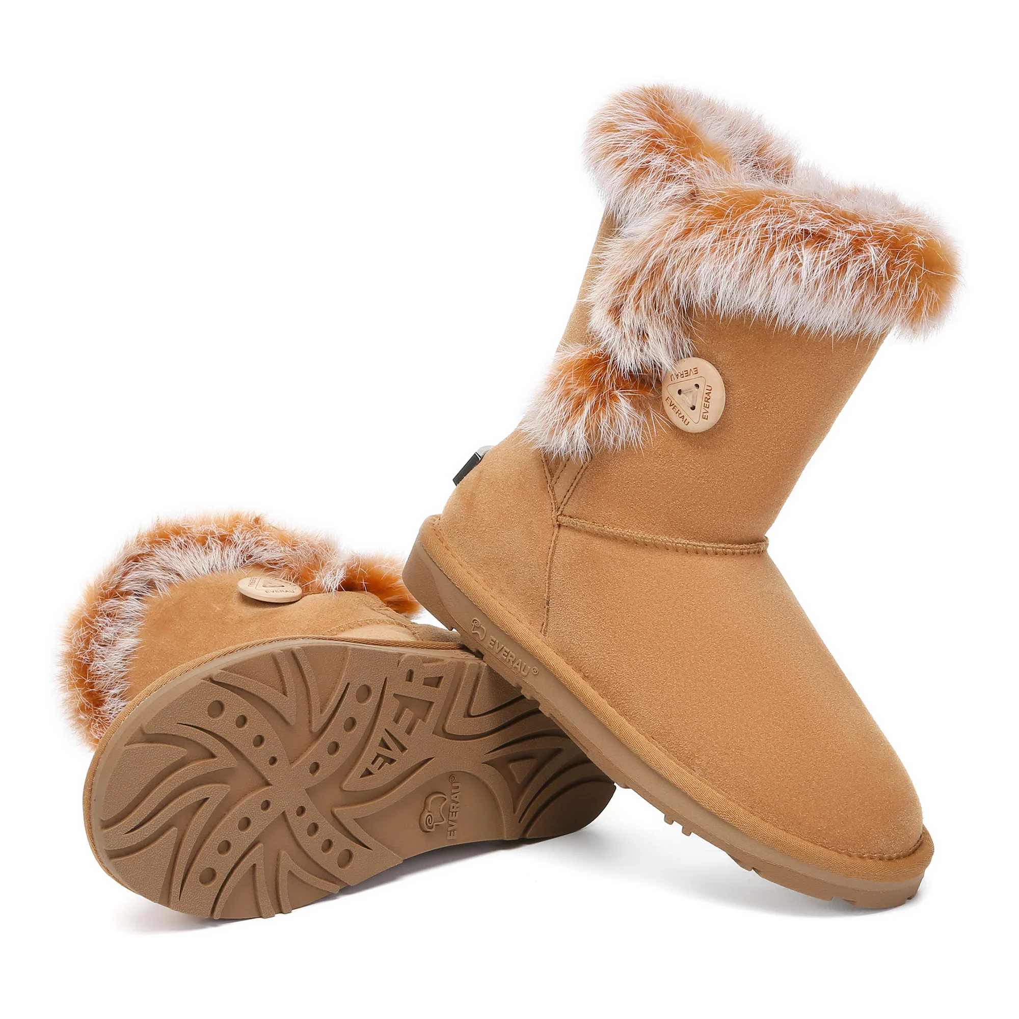 Premium Foxy Button Fur UGG Boots - Image 5