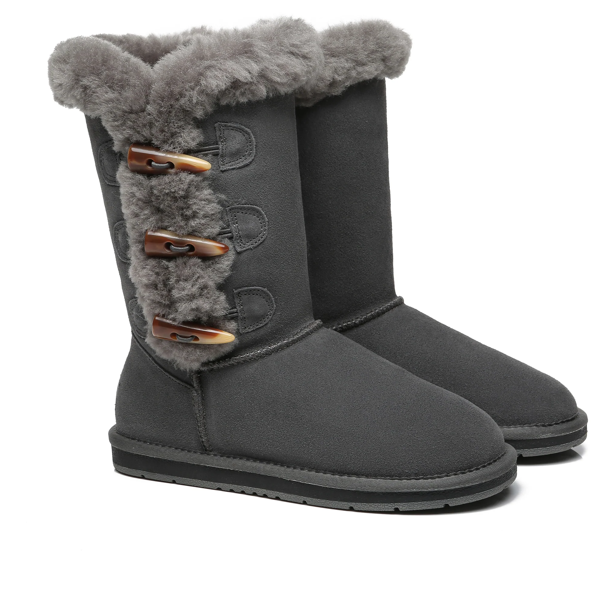 Tall 3-Buttons Toggle UGG Boots - Image 11