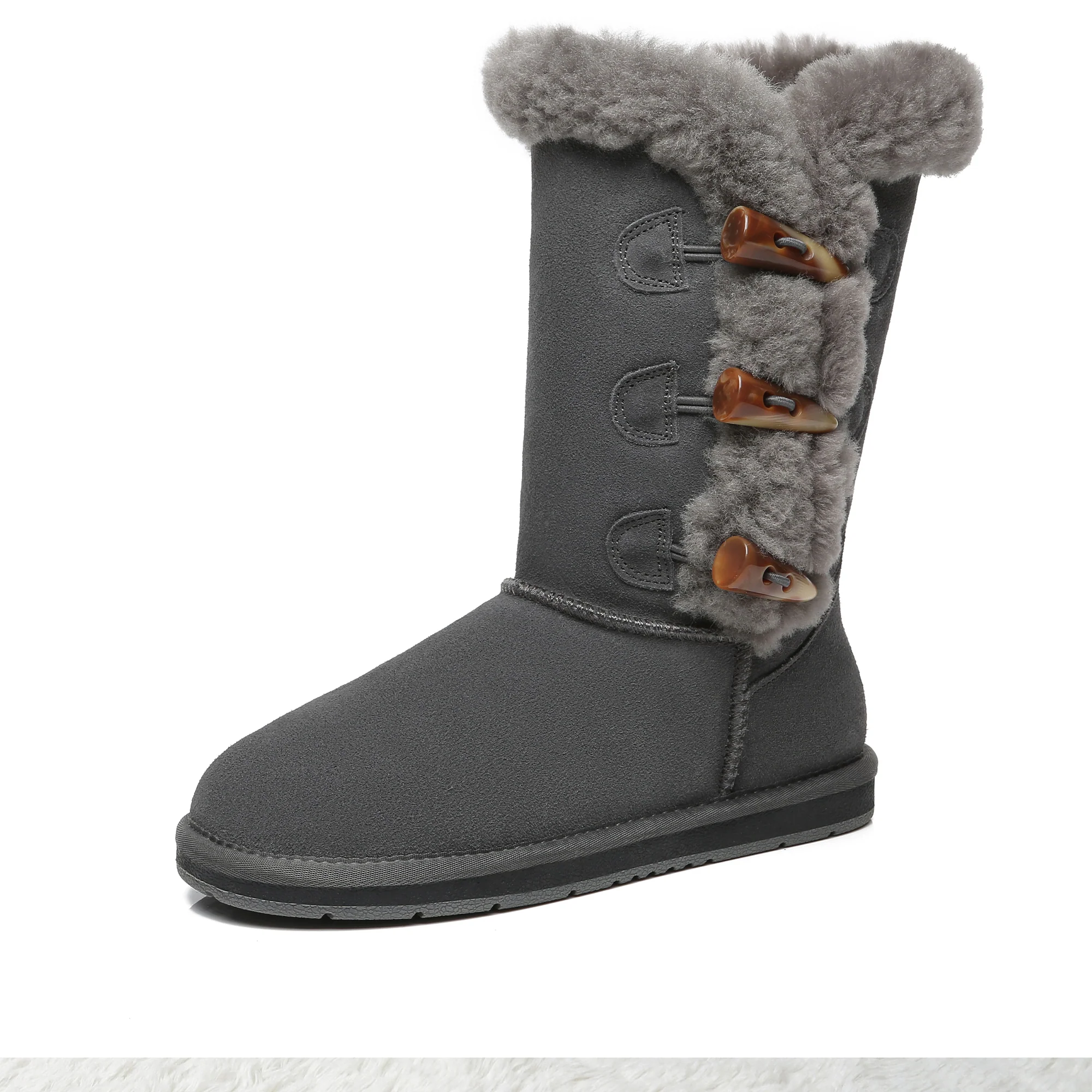 Tall 3-Buttons Toggle UGG Boots - Image 8