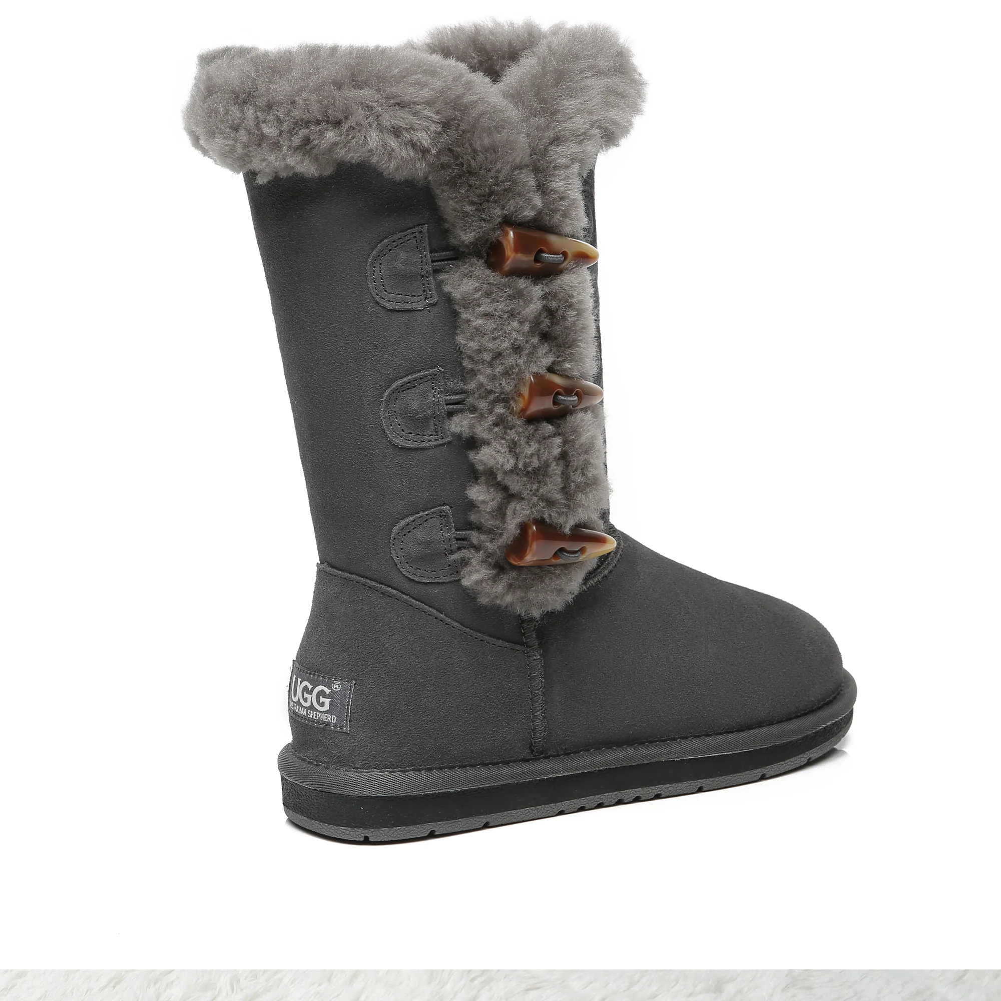 Tall 3-Buttons Toggle UGG Boots - Image 9