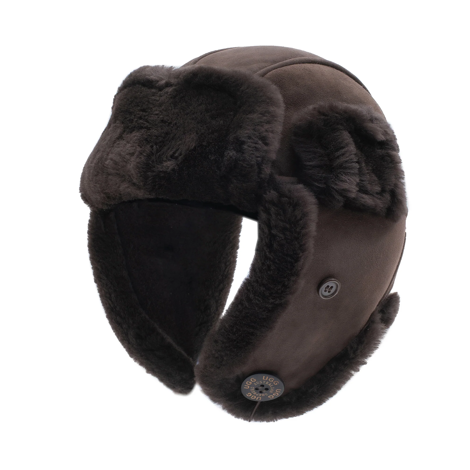 UGG Sheepskin Adjustable Aviator Hat - Image 11