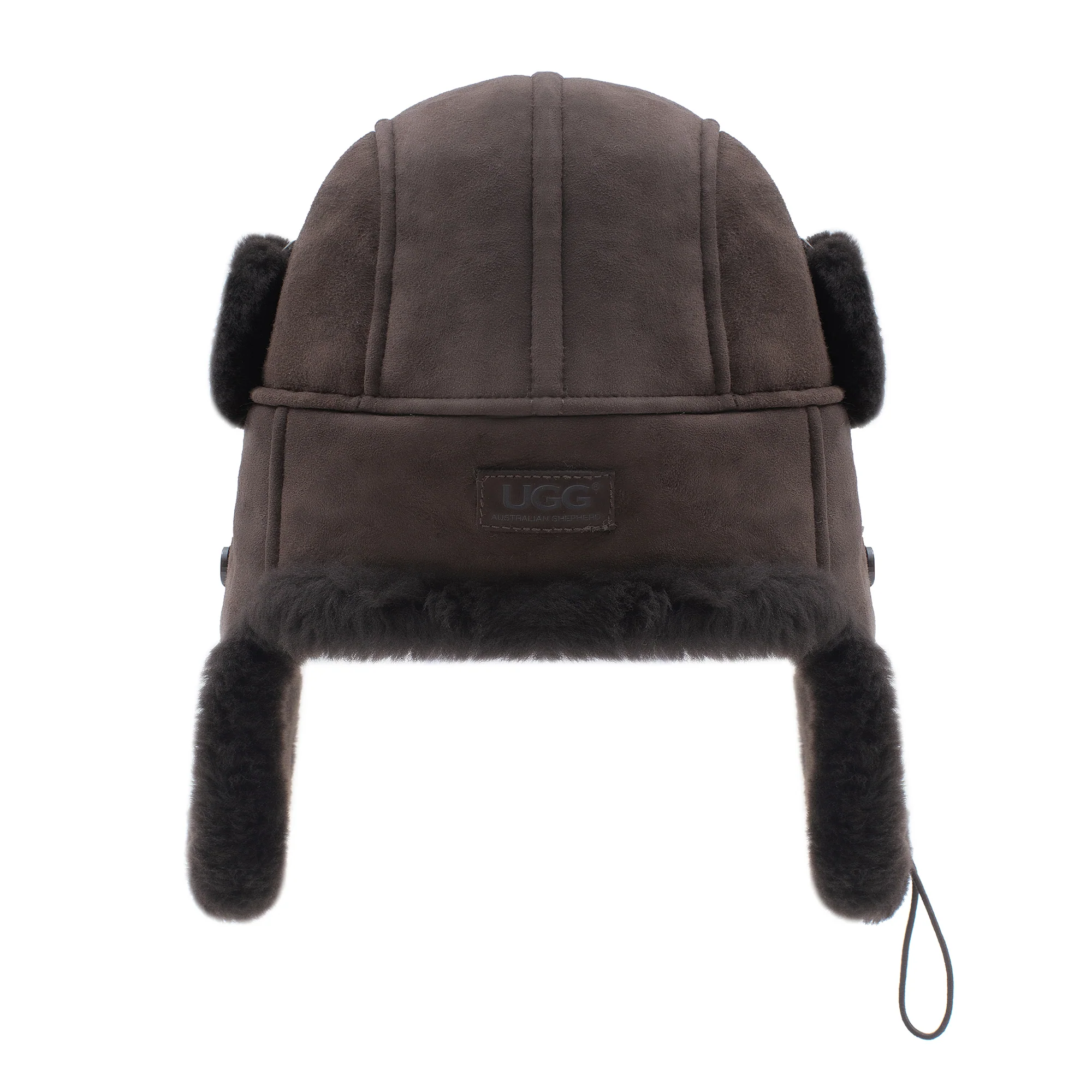 UGG Sheepskin Adjustable Aviator Hat - Image 9