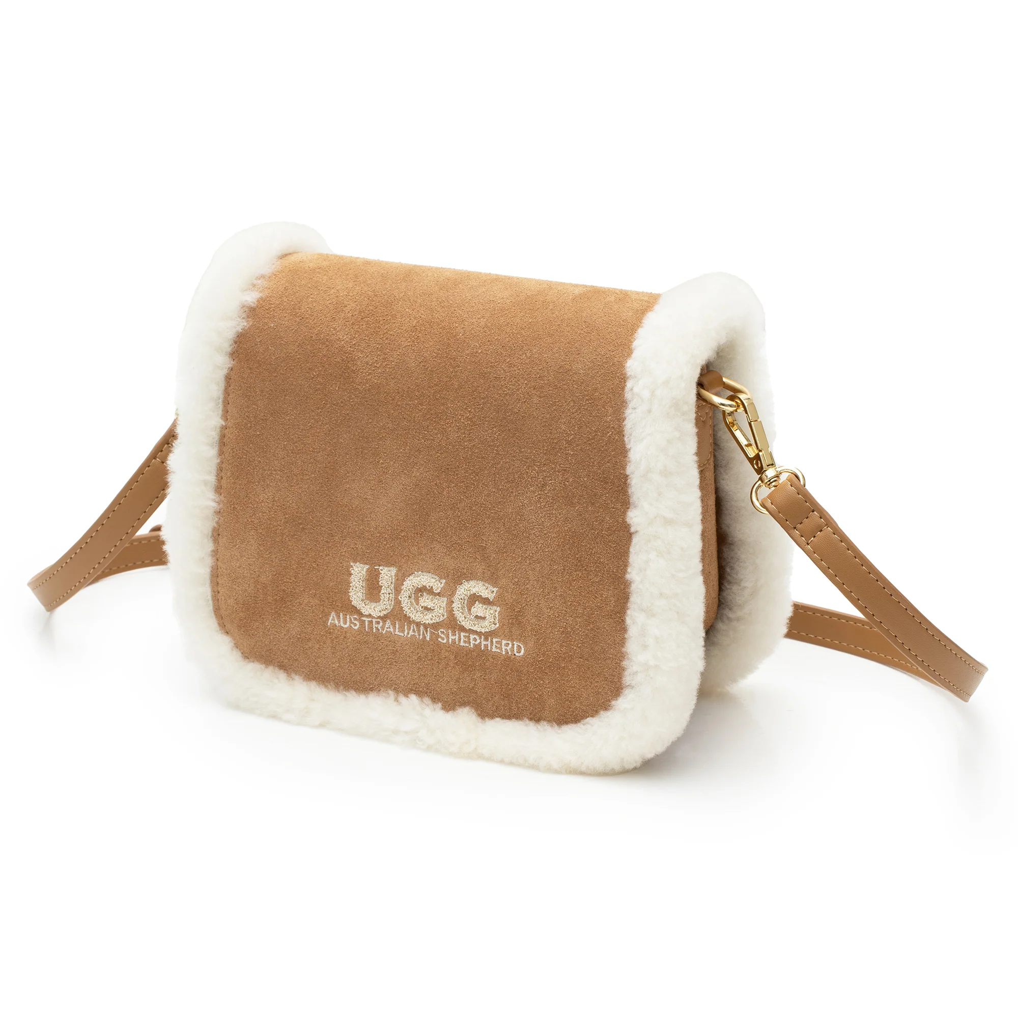 UGG Sheepskin Wool Messenger Bag - Image 3