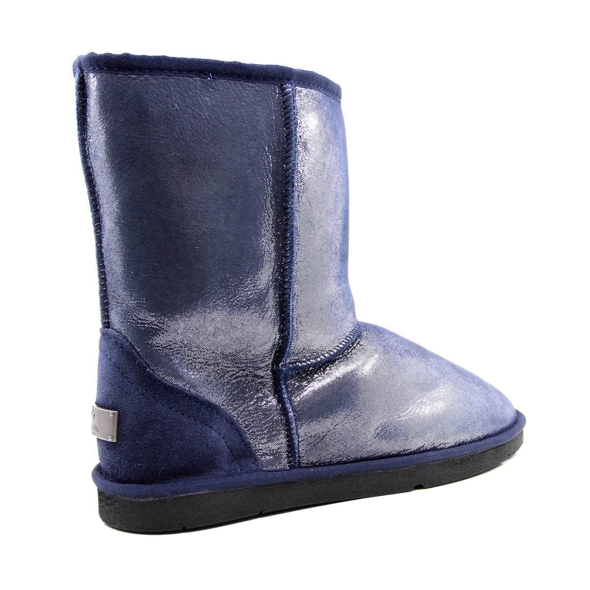 UGG Short Aquafleece Navy Blue Sparkle Boots - Image 3