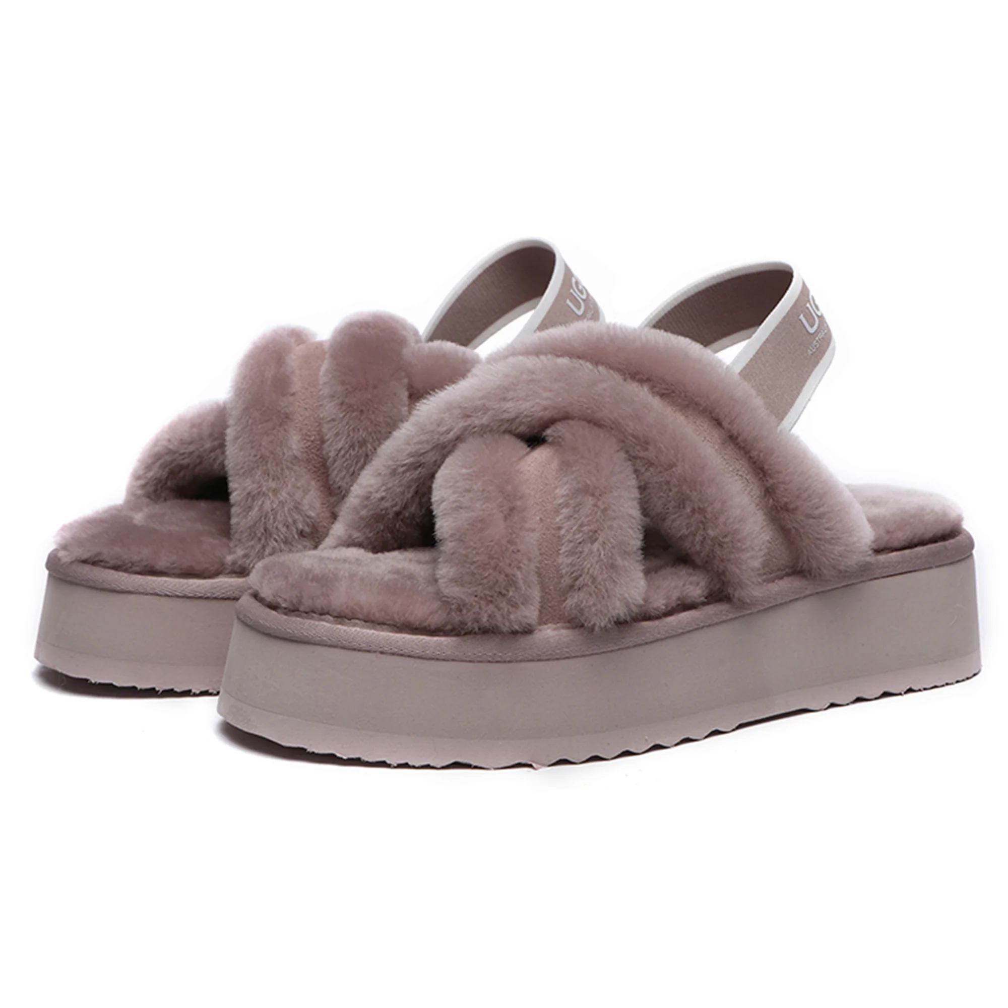UGG Women Platform Cross Slides - Image 4