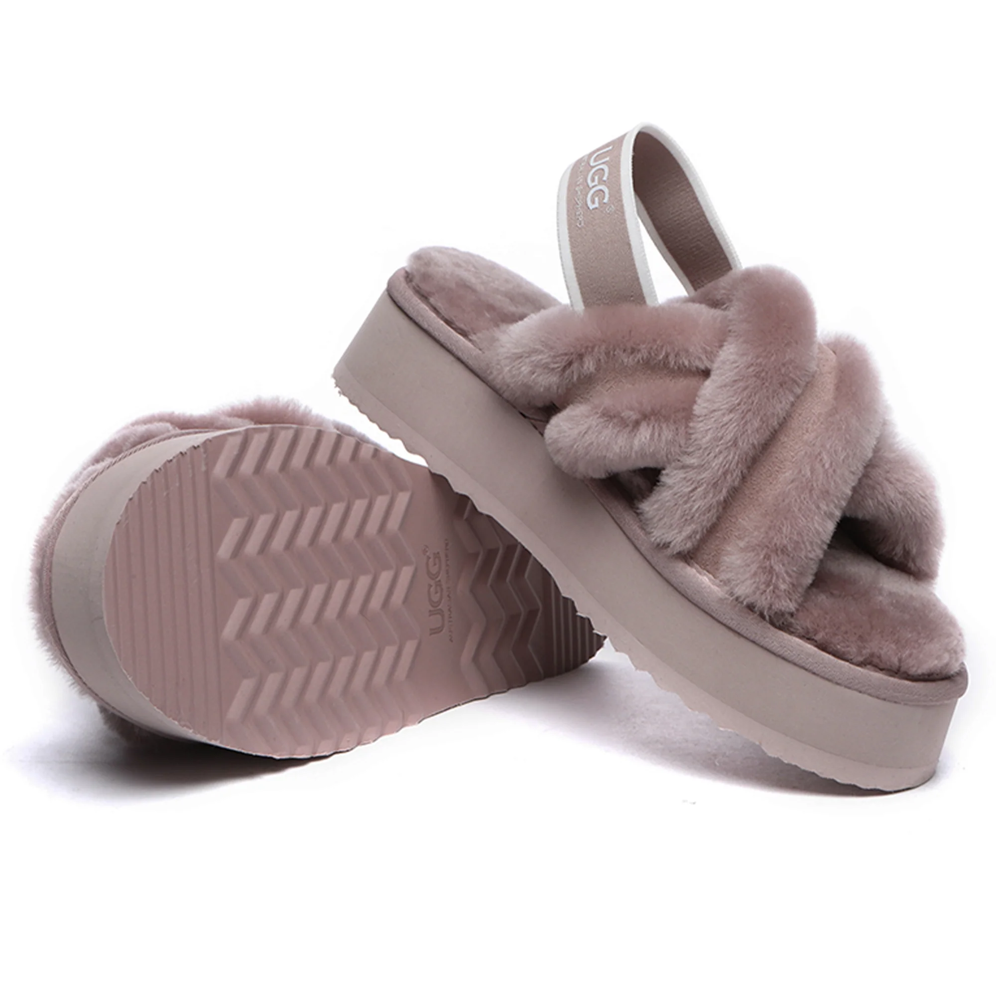UGG Women Platform Cross Slides - Image 5