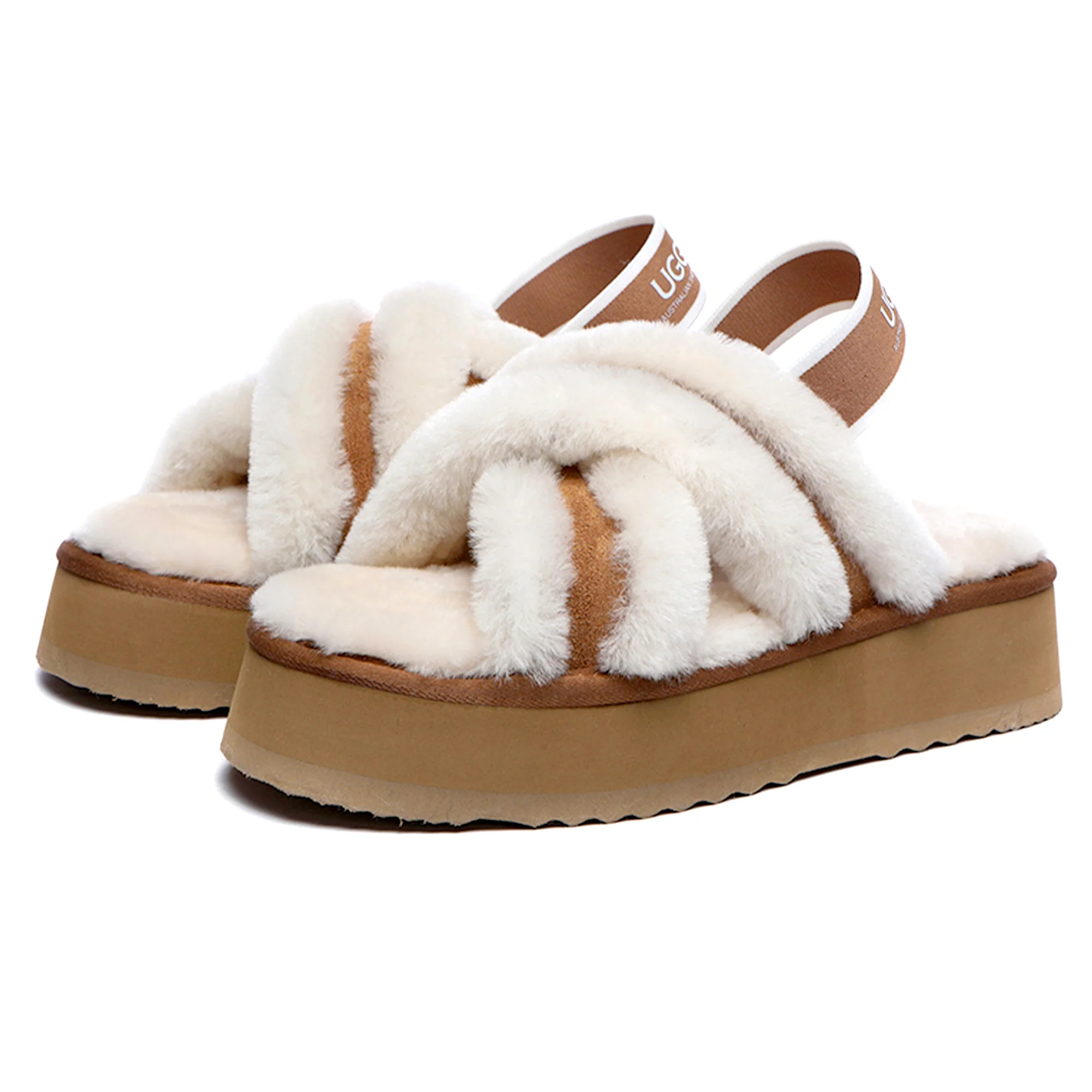 UGG Women Platform Cross Slides - Image 9