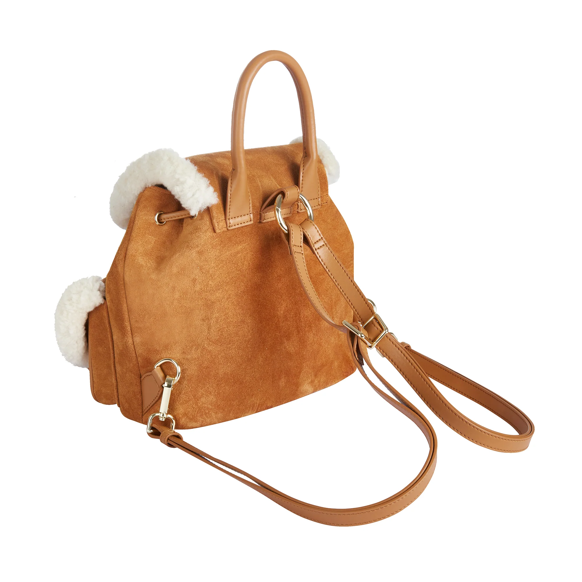 UGG Wool Backpack with Adjustable Strap Drawstring - Image 3