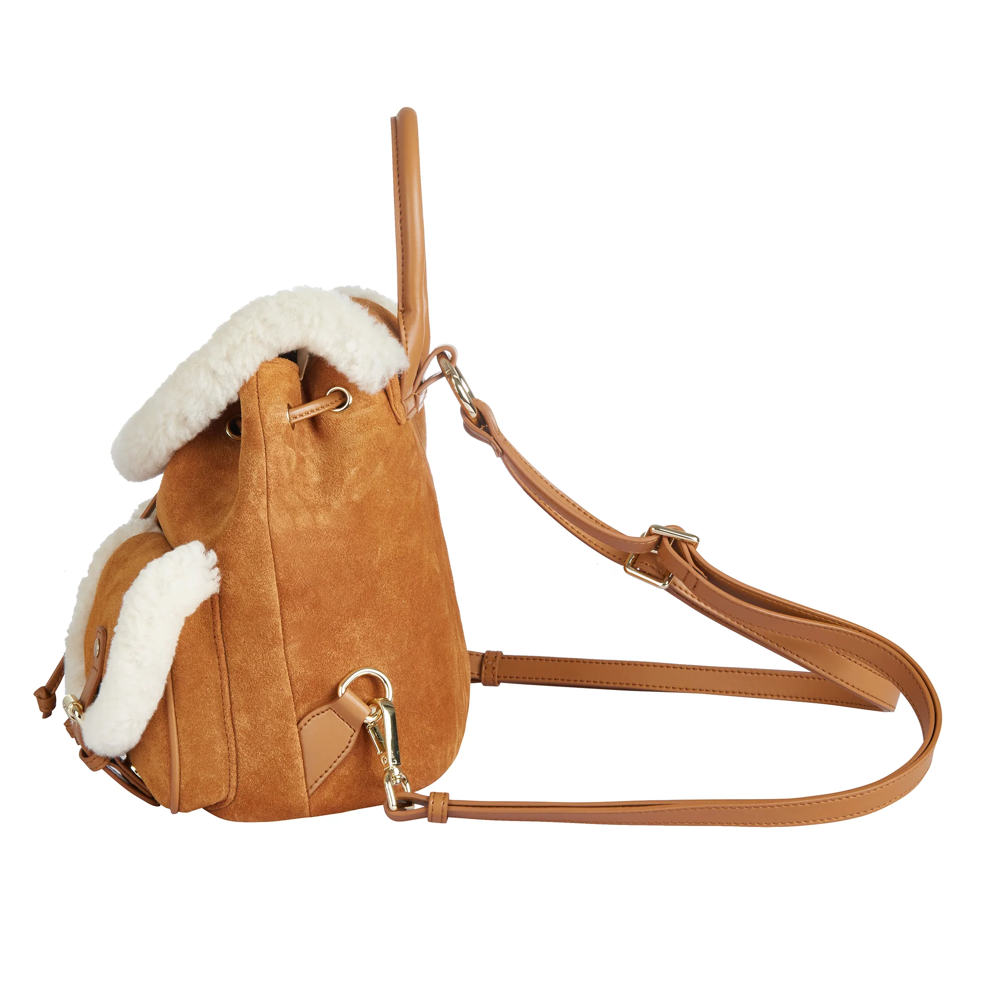 UGG Wool Backpack with Adjustable Strap Drawstring - Image 5