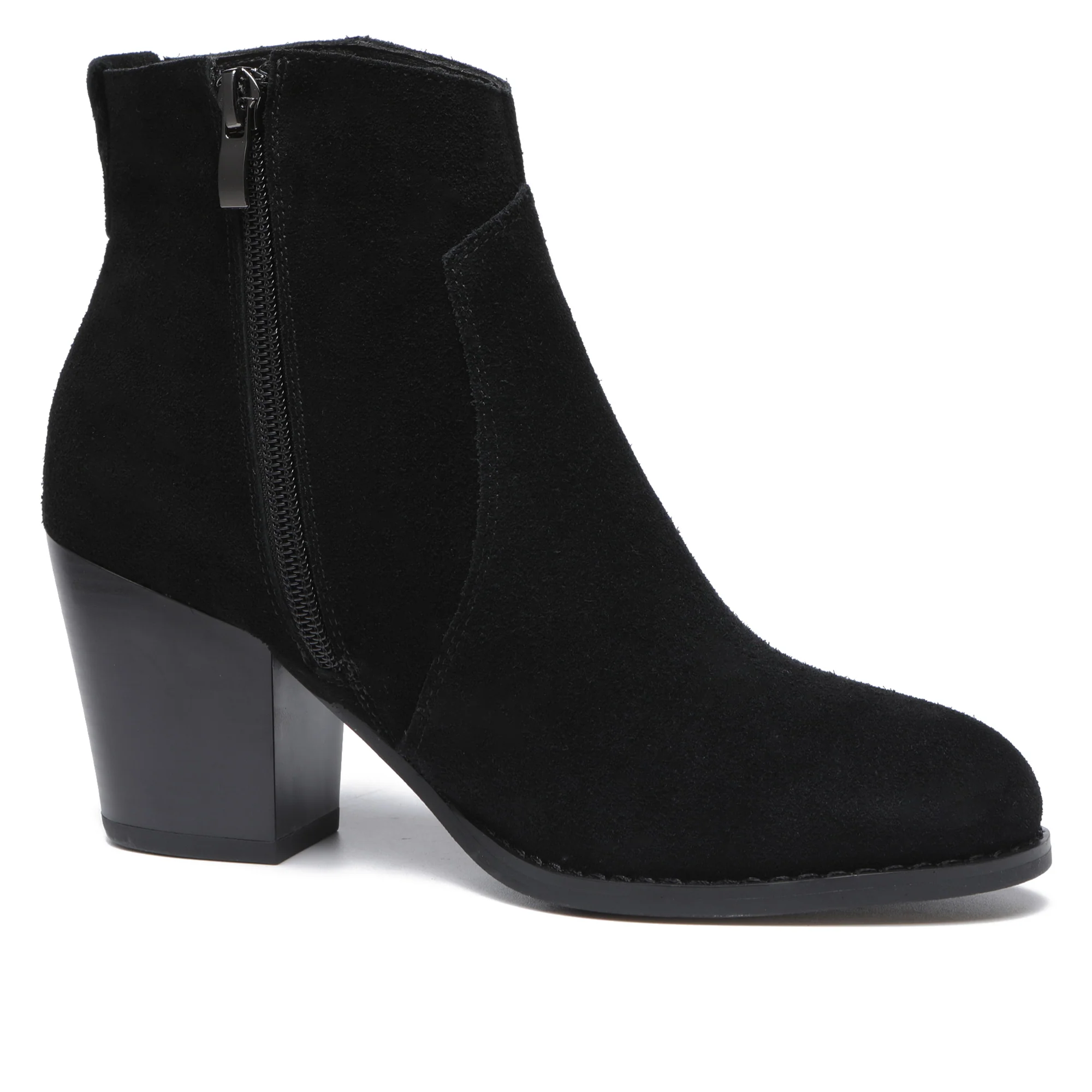 Vera Suede Ankle Zipper Boots - Image 8