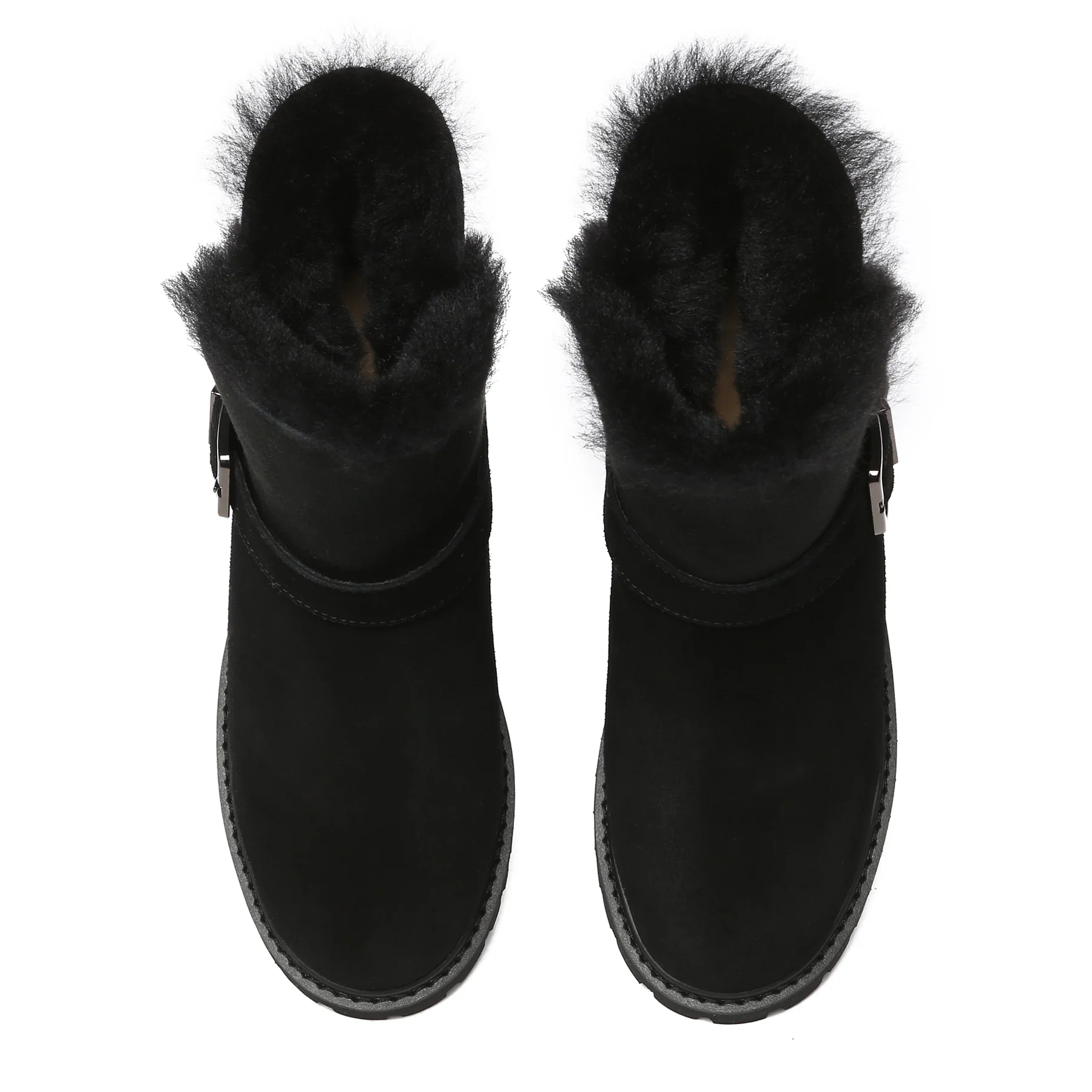 Women Buckle Mini UGG Boots - Image 11