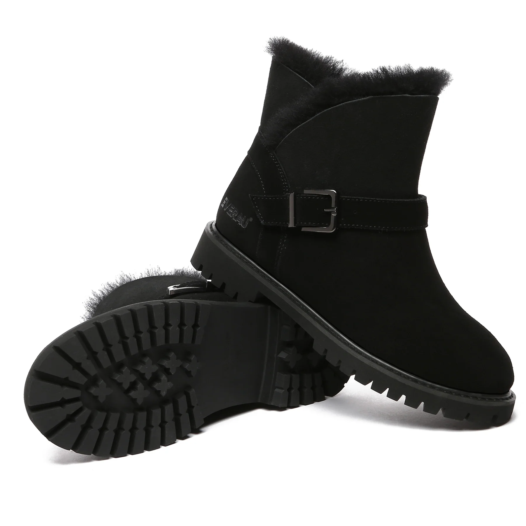 Women Buckle Mini UGG Boots - Image 12