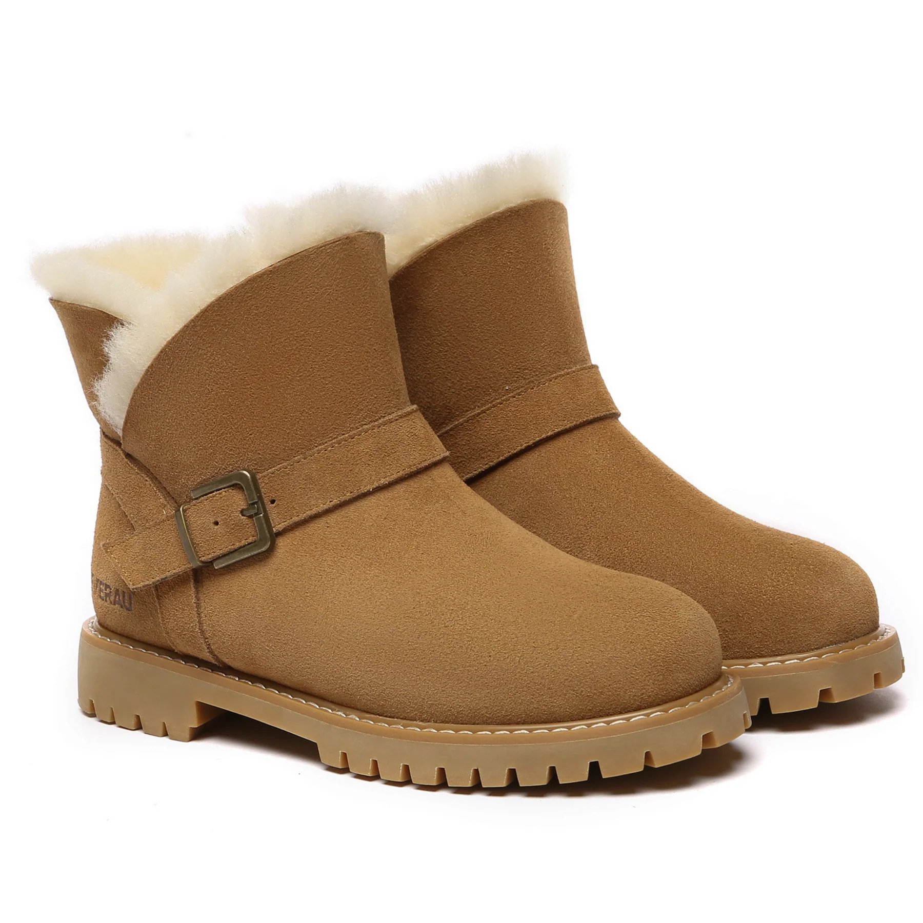 Women Buckle Mini UGG Boots - Image 4
