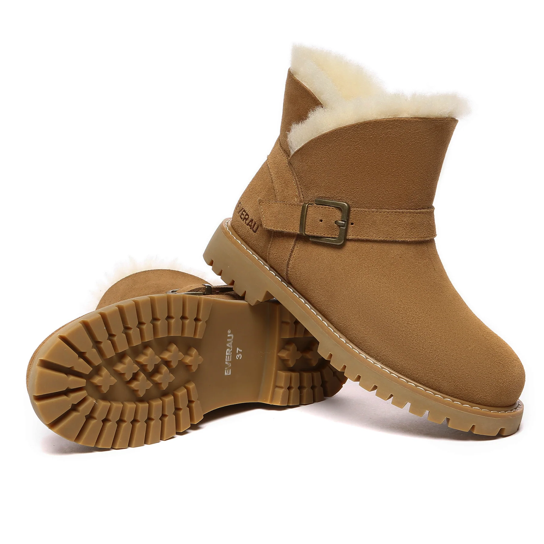 Women Buckle Mini UGG Boots - Image 6