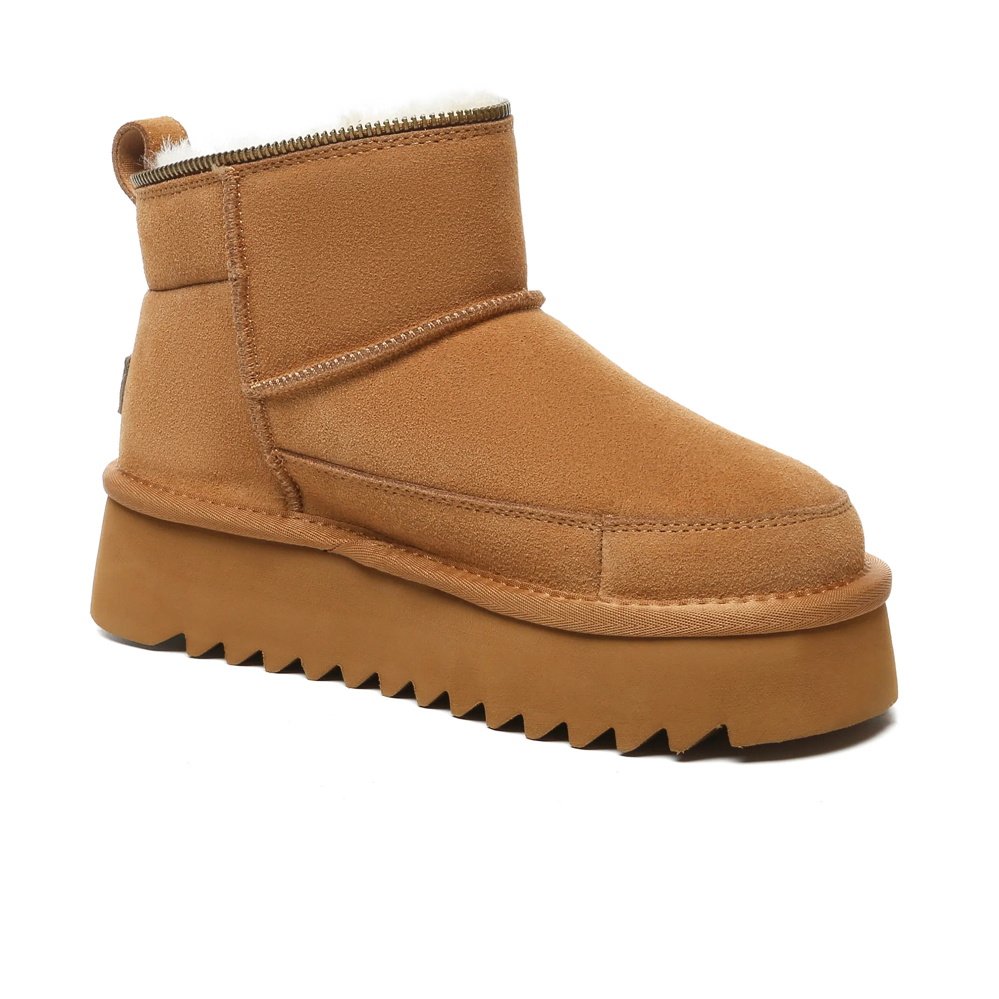 Zipper Ankle UGG Platform Boots - Image 3
