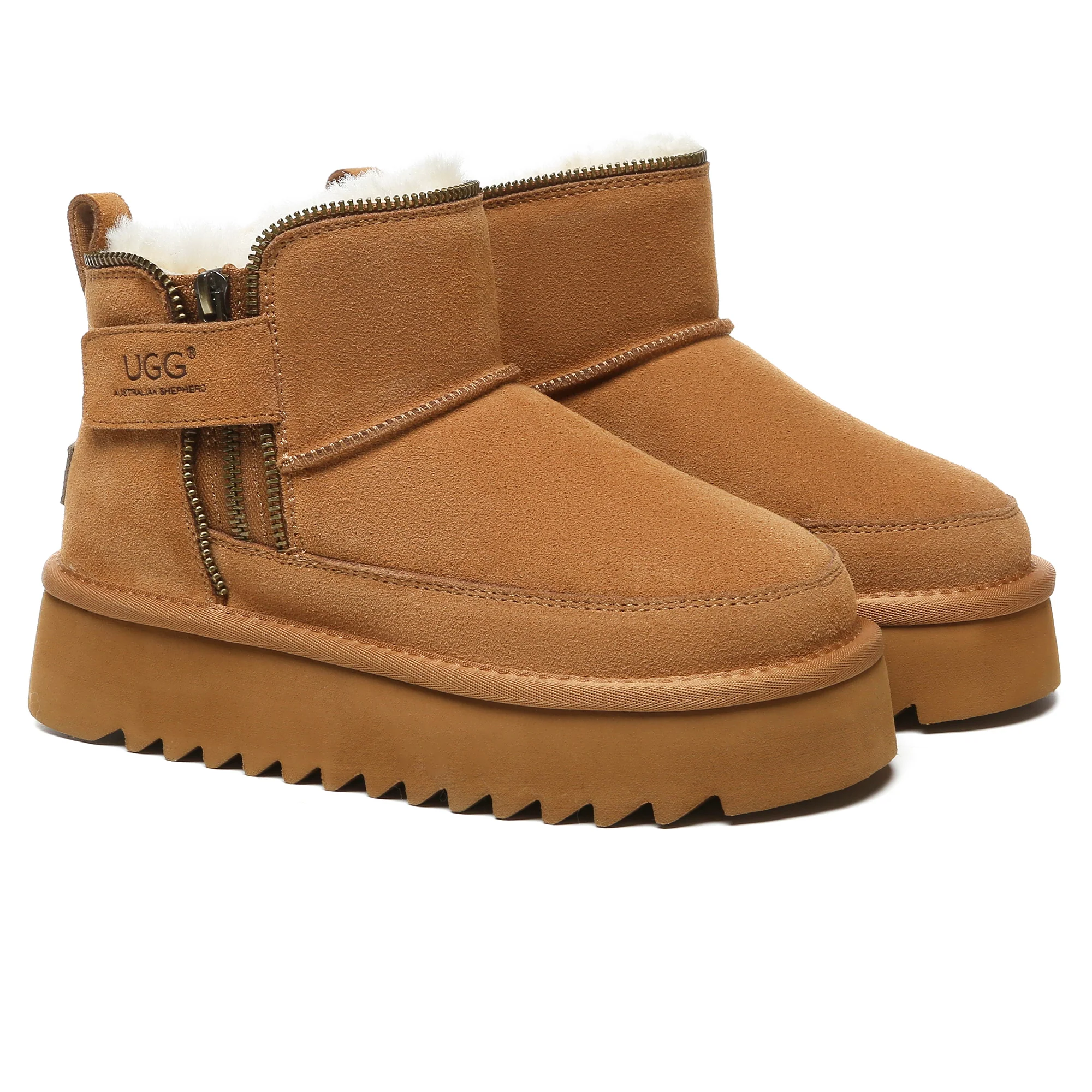 Zipper Ankle UGG Platform Boots - Image 4