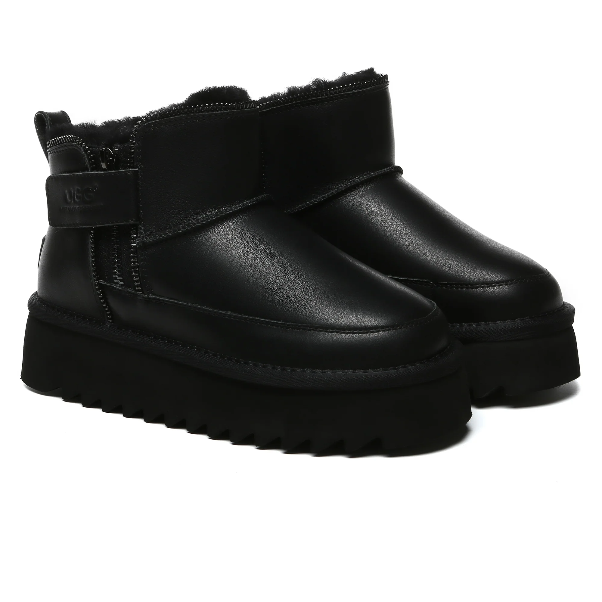 Zipper Ankle UGG Platform Boots - Image 9